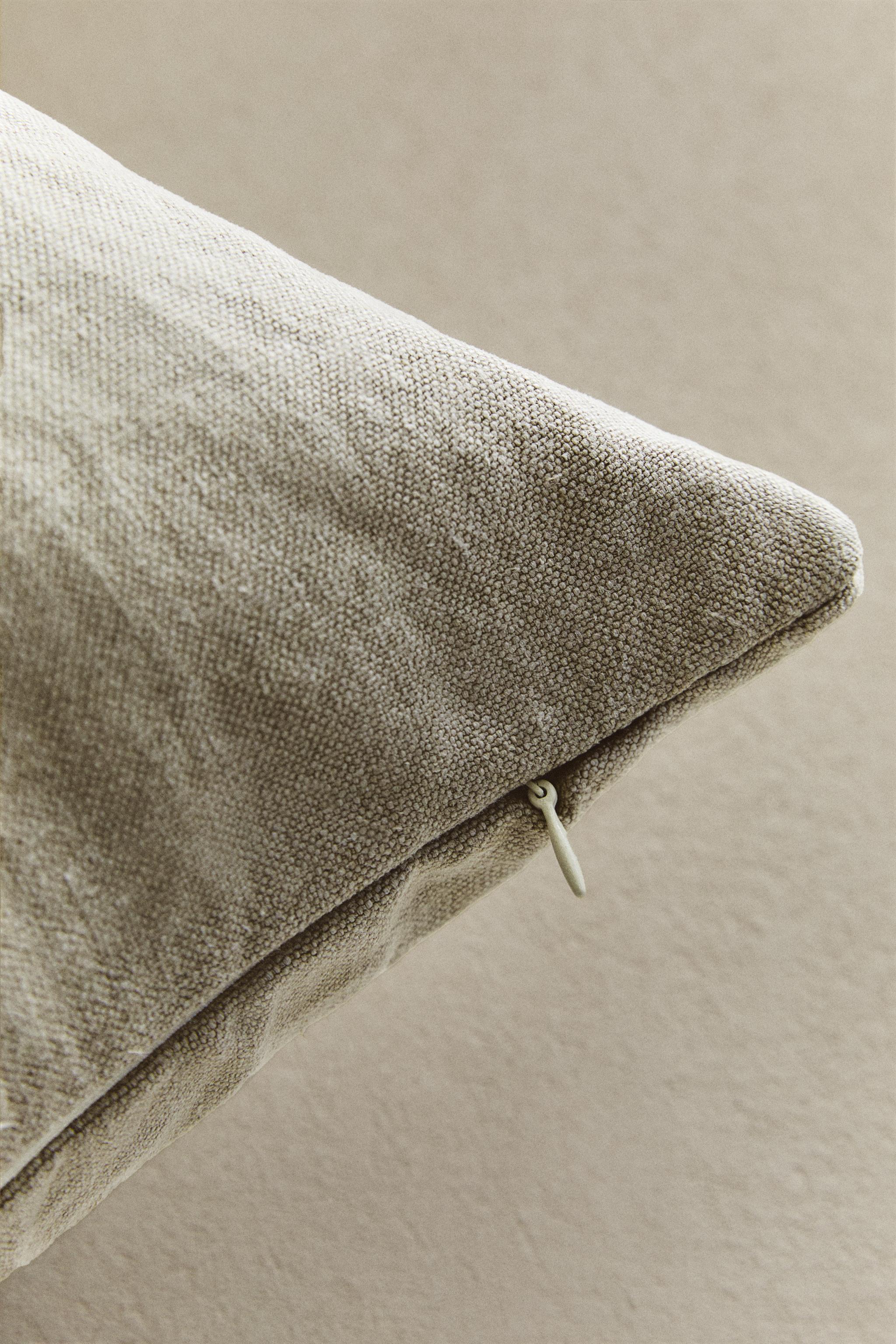 HOUSSE DE COUSSIN LIN EFFET DÉLAVÉ